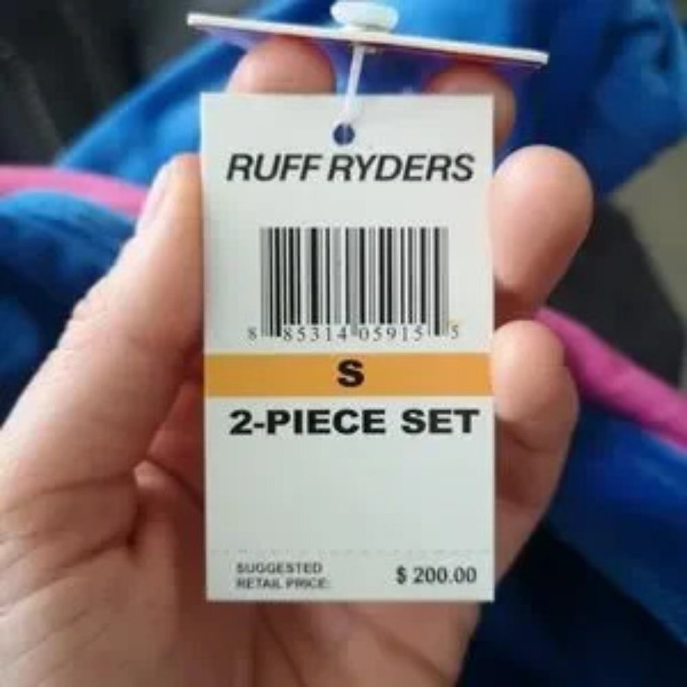 Ruff Ryder's Blue Velour Track Jacket and Skirt Set Y2K - Picture 15 of 16